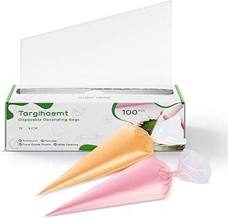 100pcs Disposable Piping Bags, 16/18/21 Inch - Anti Burst Icing Bags for Cakes & Cookies Decoration