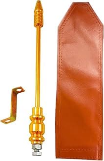 Golden Car Flag Rod with Bracket and Cover (Golden) for All Car Models/Judgement Rod/Corner Rod (Brown)