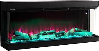 Electric Fireplace 70''/180cm Insert Media Wall Fire with Multi Flame Effect and LED Backlight, 7day Programmable, Sound Effects, Remote&APP Control