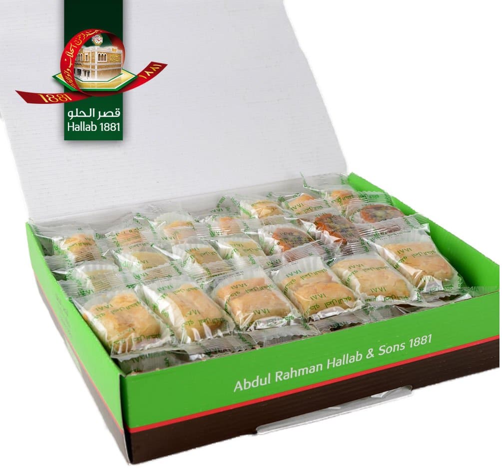 Assorted Baklava Sweets w/ Pistachio (40 Oz) : 50-55 pcs small cut - Imported Fresh from Lebanon - THE ORIGINAL Recipe From Middle East - Assorted Baklava Pastry Pistachios (40 Oz)
