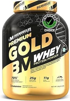 Premium Gold Whey [2Kg, Double Rich Chocolate] | Informed Choice UK Certified | Isolate Whey Protein Blend | 25g Protein | 11g EAA | ProHydrolase Enzyme Technology