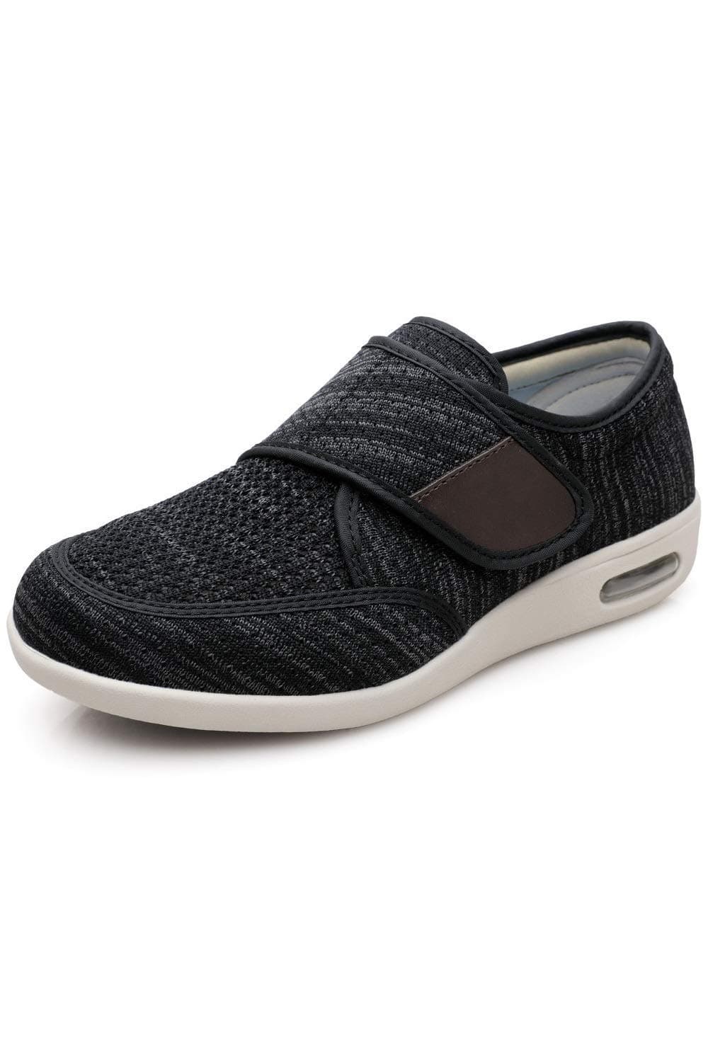 DENACARE Men's Wide Width Walking Shoes with Adjustable Closure Lightweight for Diabetic Edema Plantar Fasciitis Bunions Arthritis Swollen Feet-SK4