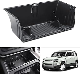 Karltys Center Console Organizer Tray for Land Rover Defender Accessories 90 110 130 2020-2025 2026, Durable ABS Middle Console Organizer Central Storage Box with Non-Slip Mat