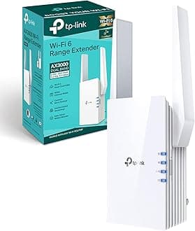 TP-Link RE705X WiFi 6 AX3000Mbps WiFi Extender Booster, External Antennas, Internet Booster, Gigabit Ethernet Port, WiFi Booster Range Extender, EasyMesh, Access Point, WiFi Repeater, Easy Setup