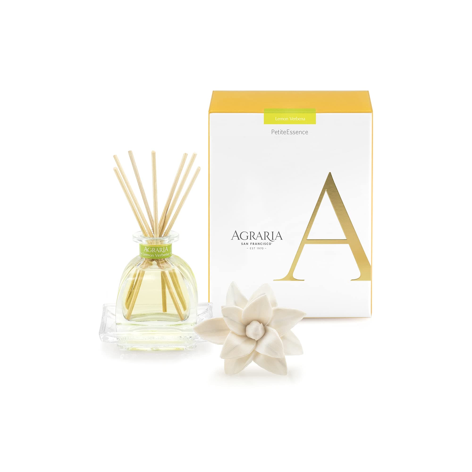 AGRARIA PetiteEssence Flower and Reed Diffuser Set, Hand Crafted Sola Flower Botanical Home Fragrance Diffuser, Scented Oil Reed Diffuser,Flower and Reed Diffuser Gift Set for All Occasions