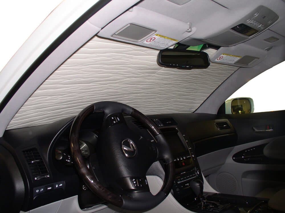 HeatShield, The Original Windshield Sun Shade, Custom-Fit for Lexus GS350 Sedan 2007, 2008, 2009, 2010, 2011 Silver Series