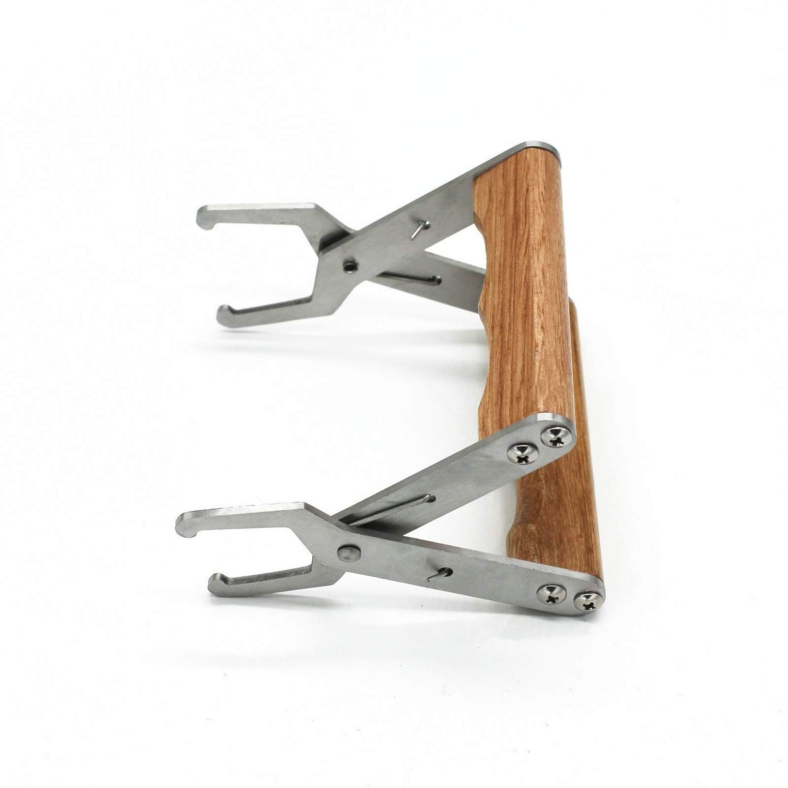 WEICHUAN Bee Hive Frame Grip - Stainless Steel Beekeeping Frame Gripper, Holder and Lifter Tool with Wooden Handle for Beekeeeper