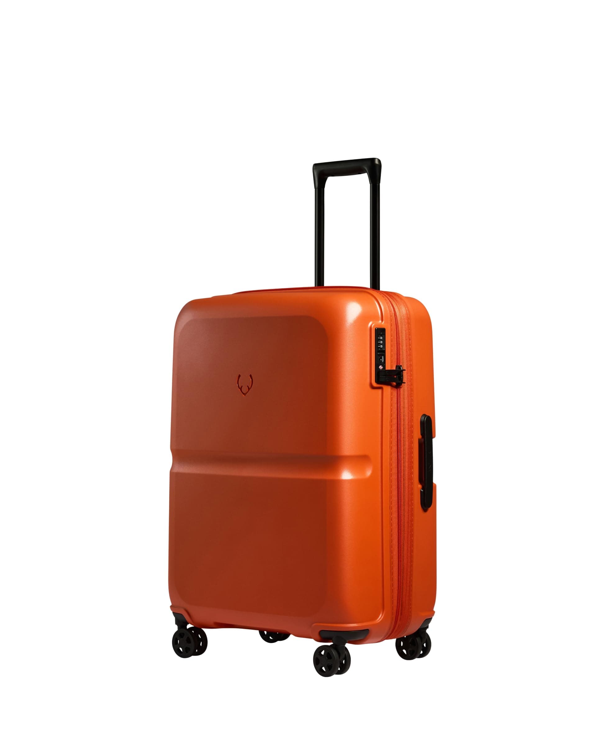 Single Stripe Hardside Luggage 26 Inch Checked-Medium Suitcase - Durable, Lightweight & Expandable, 4 Spinner Wheels - Adjustable Handle, TSA Lock - Ember