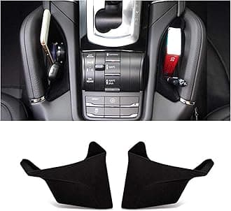ITrims for Porsche Cayenne 2011-2018 Car Accessories Interior Car Center Console Seat Side Storage Box Holder Organizer 2PCS (Black)
