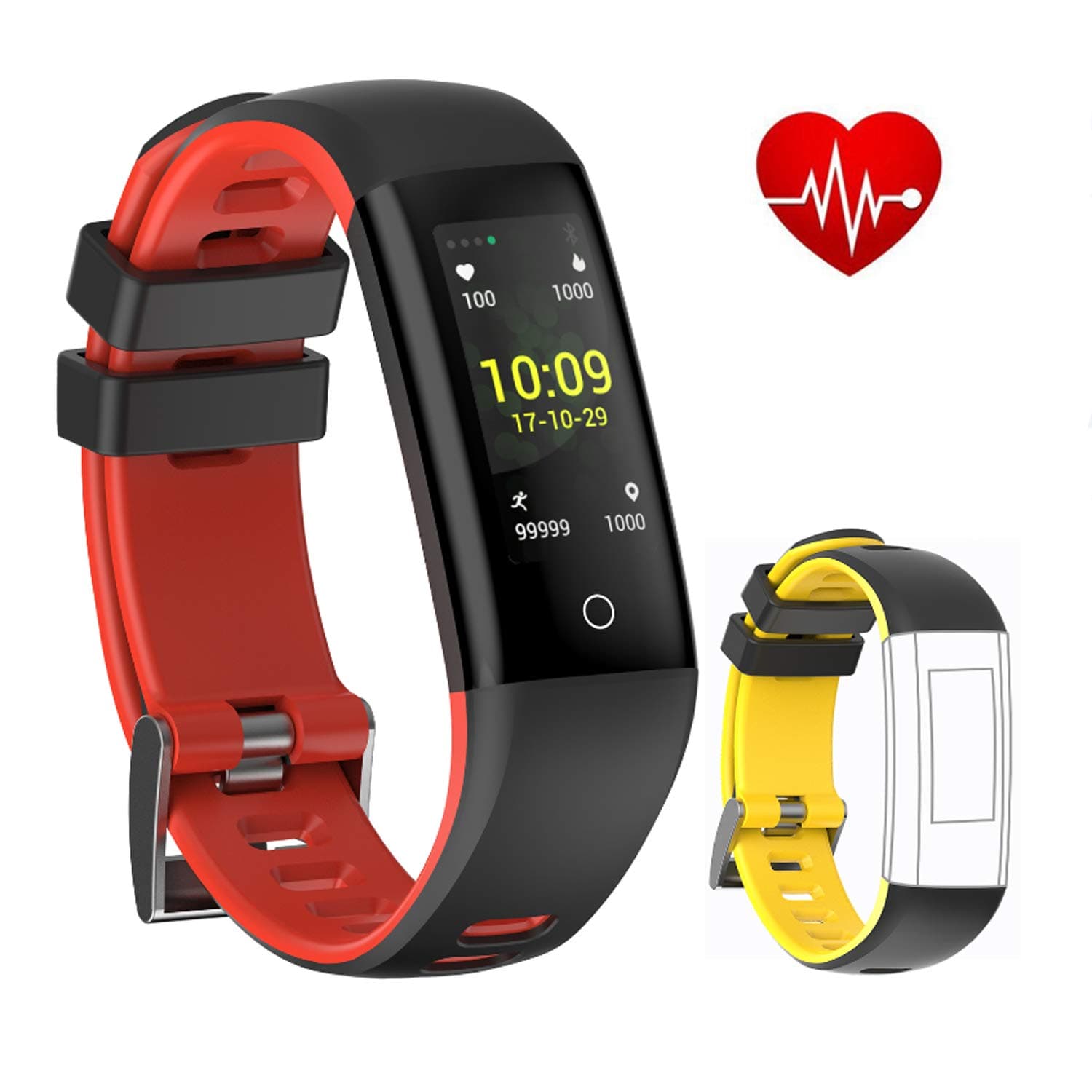 Bloranda Fitness Tracker Activity Tracker Watch Colorful UI Touch Screen with Sleep Monitor IP67 Waterproof Bracelet Wristband for iOS/Android