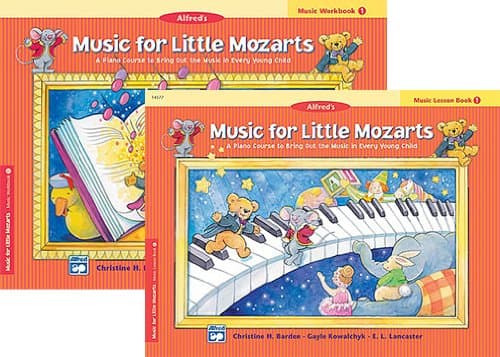 Music For Little Mozarts, Level 1: 2 Book Set (2 Book Set, Lesson Book, Workbook)