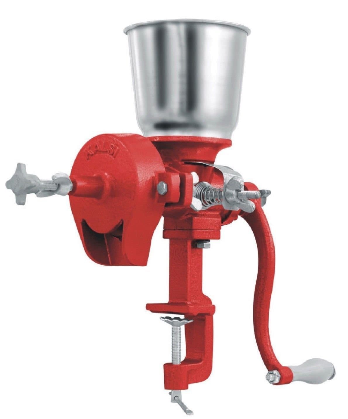 Kalsi Domestic Manual Grinder Mill with Handle (Dry/Wet) Corn Masala Pithi For Idly Paste (#1111) Indian Style