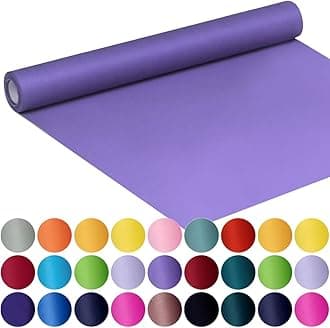 SMART&CASUAL 17.8" x 760" (63') Purple Kraft Craft Paper Roll for Gift Wrapping Bulletin Board Bouquet Flower Kids Art Packing Parcel Table Covering 80GSM 55LB (Purple, 17.8" x 63')