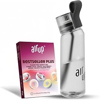 water bottle (22 oz) for school, sports, gym | includes 5 scent pods & straw | flavored bottle in white – also for kids, boys, girls | no calories, sugar-free and suitable for carbonation