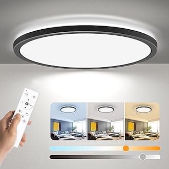 BLNAN LED Flush Mount Ceiling Light with Remote Control, 12 Inch 24W Dimmable Low Profile Hardwired Light Fixture, 3000K - 6500K Color Temperature, Modern Ultra Thin Lamp for Bedroom