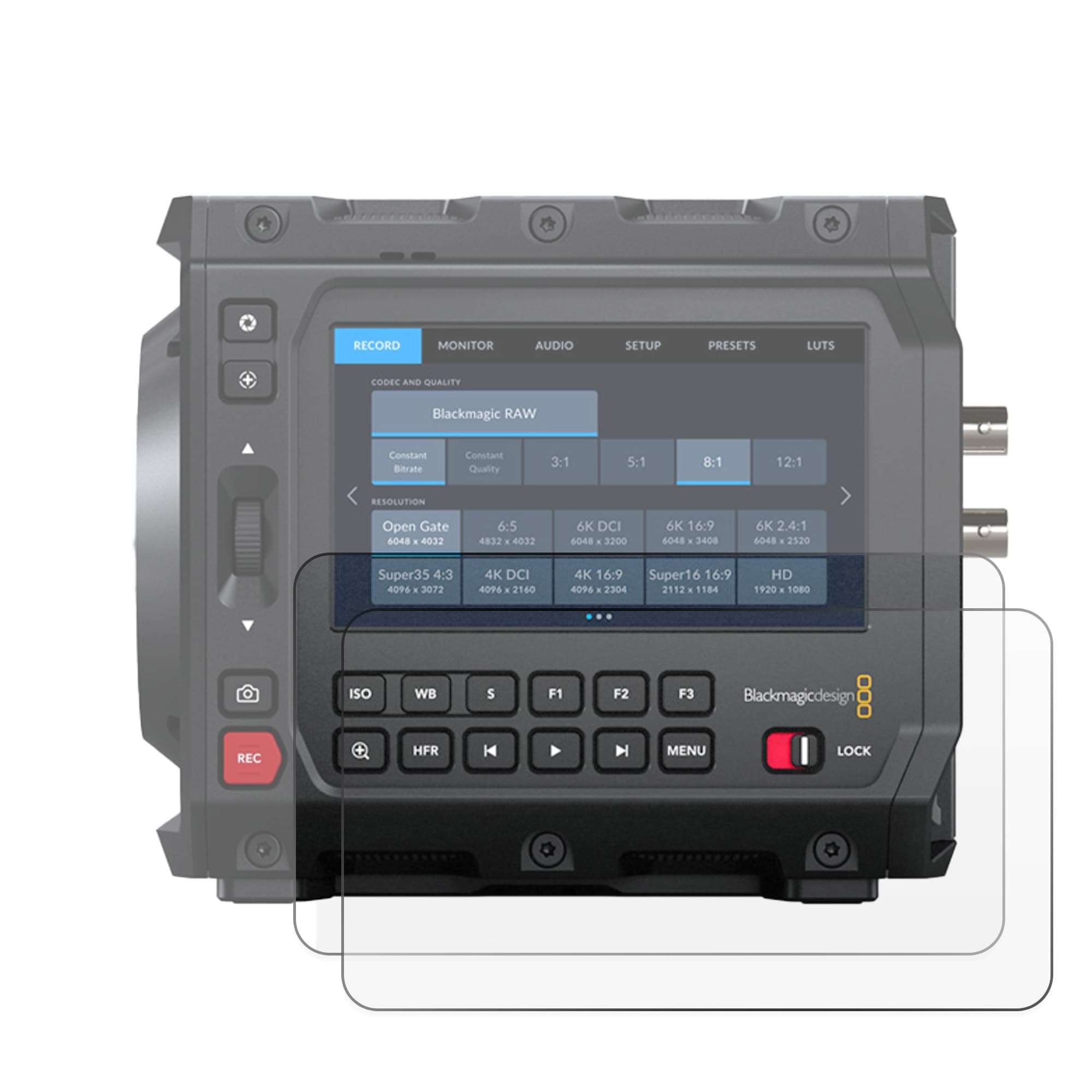 XLCS Premium Tempered Glass Screen Protector for Blackmagic PYXIS 6K – Ultra-Clear, Touchscreen Friendly, Scratch and Impact Resistant Shield for Maximum Protection and Smooth Display Performance