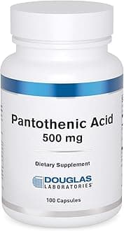 Douglas Laboratories Pantothenic Acid 500 mg | Vitamin B5 to Support Cellular Energy Production and Metabolism* | 100 Capsules