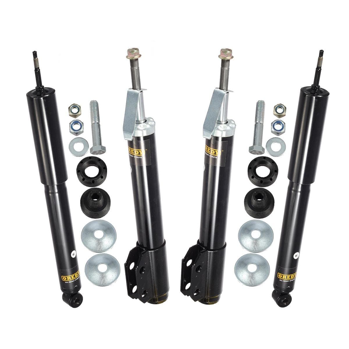 OREDY 4pc Front & Rear Shock Absorbers Assembly for 1994-2004 Ford Mustang 1995 1996 1997 1998 1999 2000 2001 2002 2003 Full Set Suspension Shocks Replacement