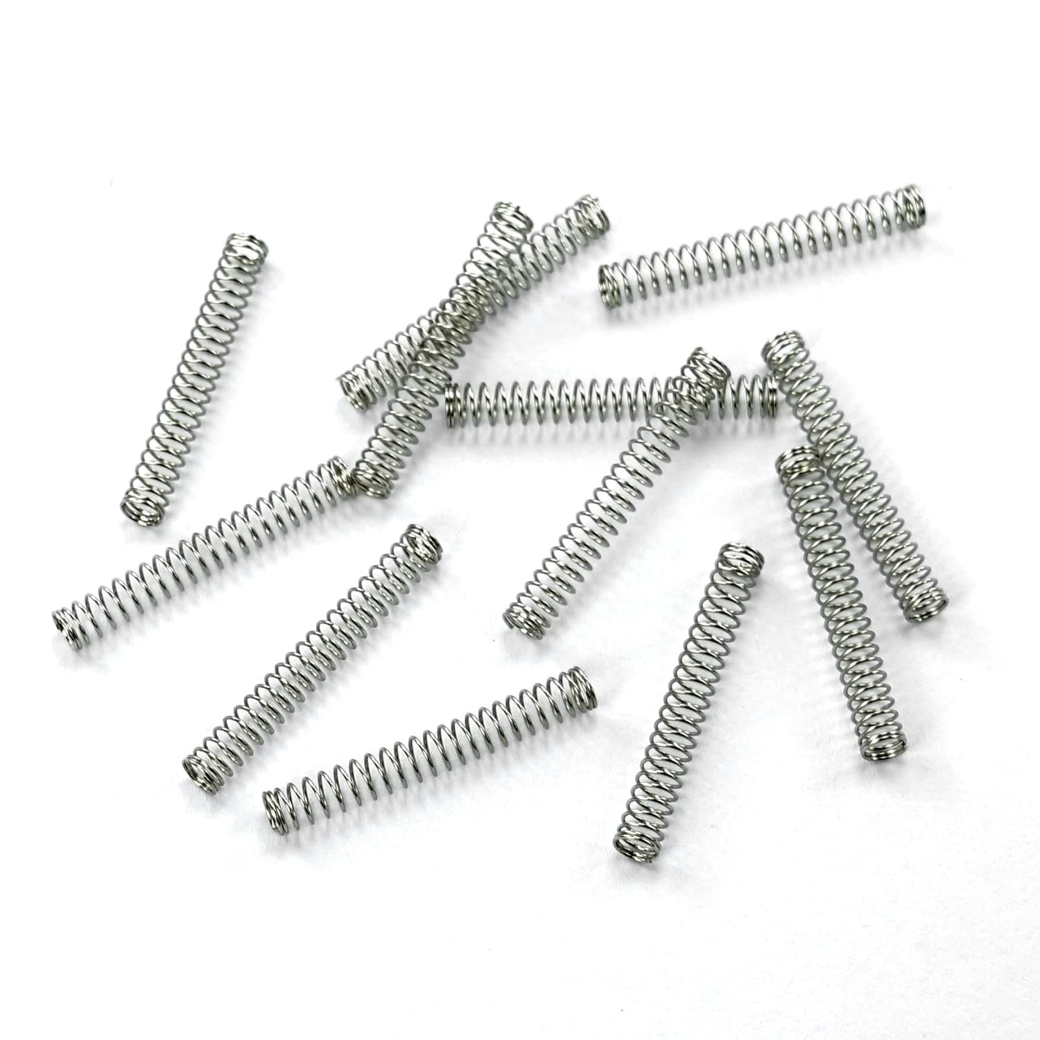 Compression Spring, Stainless Steel Extension Spring for Shop and Home Repairs, 3mm OD, 0.5mm Wire Size, 25mm Free Length (Silver, 10Pcs)