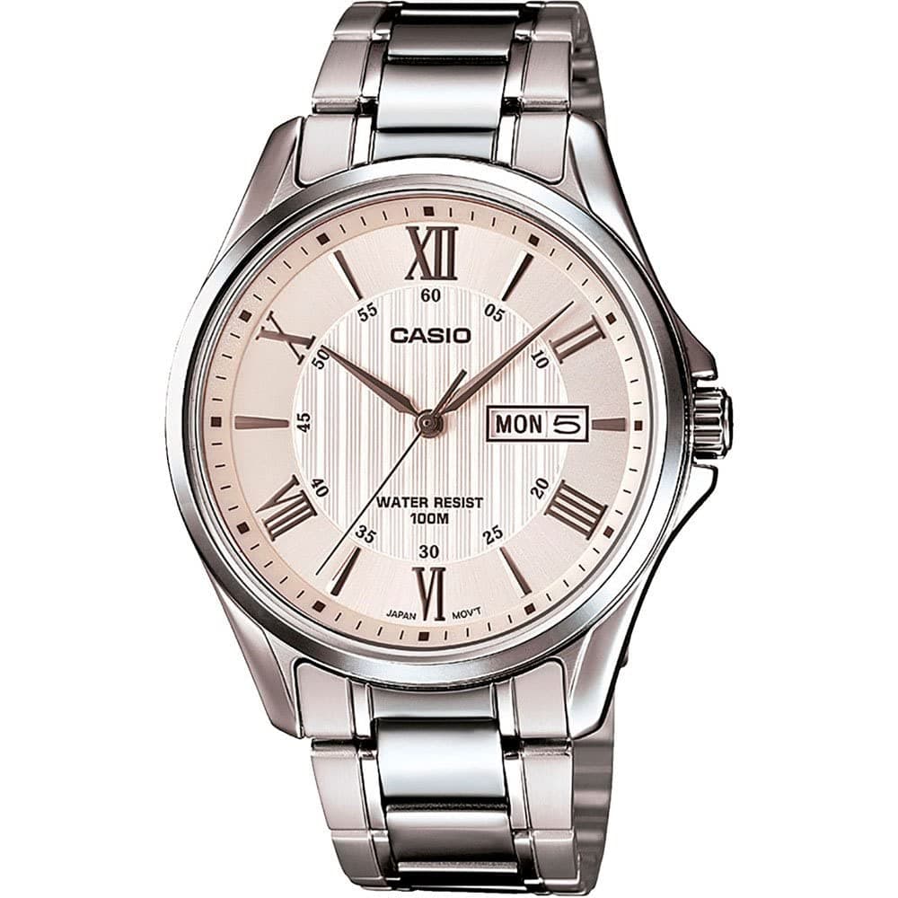 CASIO Analog MTP-1384D-7AVEF, silver, bracelet