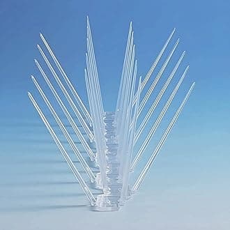 SPIKESTORE Set of 10 Bird Spike with Double Tape Control Pigeon Polycarbonate Deter Pigeons, Seagulls and Birds