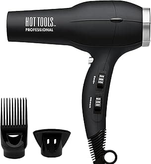 Hot Tools Pro Artist 1875W Turbo Ionic Dryer | Smooth, Frizz Free Blowouts (Black)