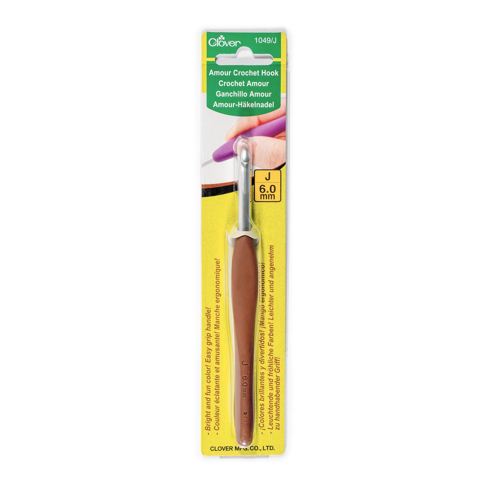 Clover 1049/J Amour Crochet Hook, Size J, 6.0mm
