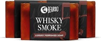 Beardo Whisky Smoke Perfumed Luxury Soap for Men, 75g x 3 | Deep cleanses skin pores | Repairs broken skin and Reduce Hyperpigmentation | Refreshing Fragrance all day long