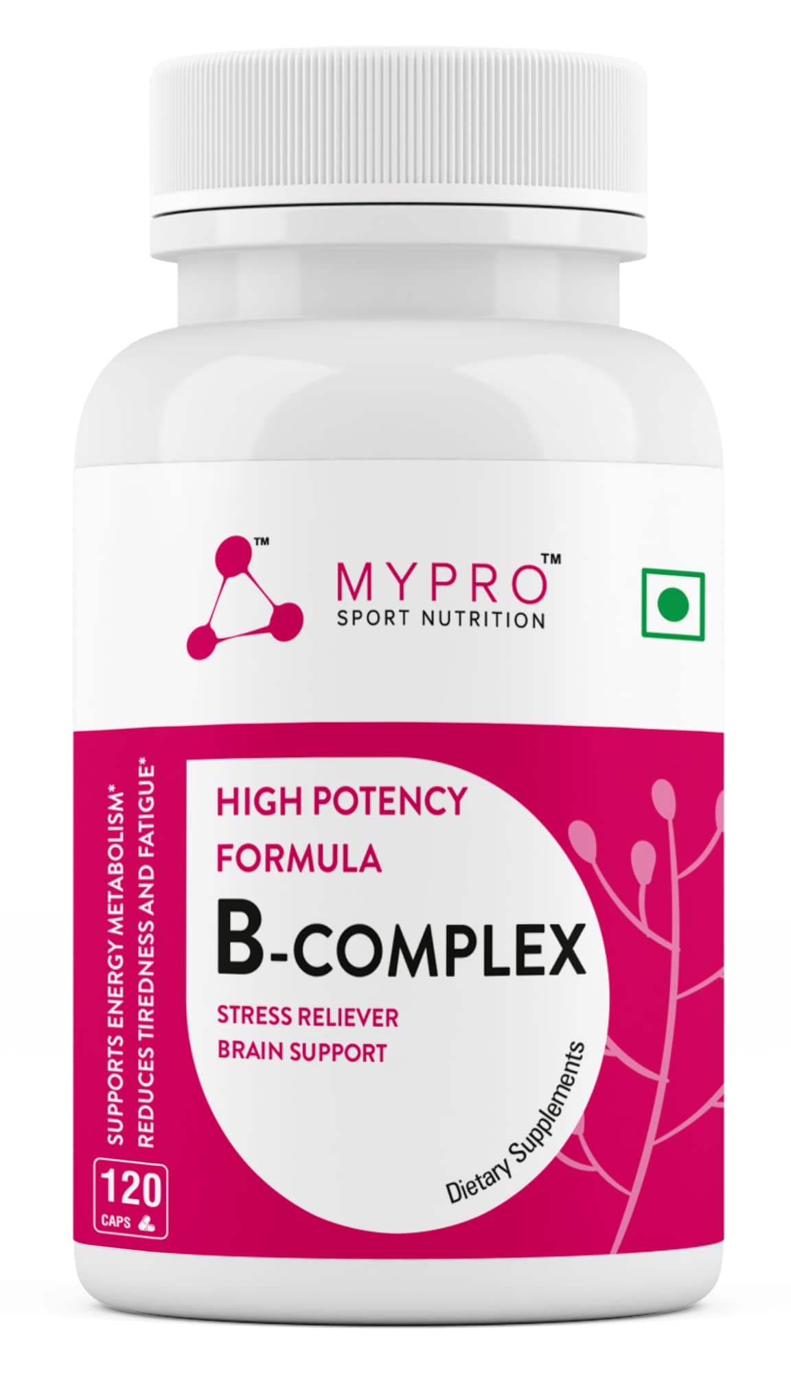 Mypro Sport Nutrition Vitamin B Complex, High Potency Formula Vitamins Heart Health-Nervous System Support-Supports Energy Metabolism-Vegan,Gluten-Free-240 Capsule For Men & Women