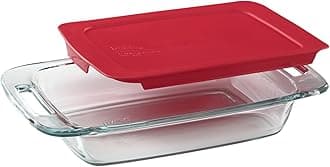 Easy Grab 2-Qt Glass Baking Dish with Lid, Tempered Glass Baking Dish with Large Handles, Non-Toxic, BPA-Free Lid, Dishwashwer, Microwave, Freezer and Pre-Heated Oven Safe