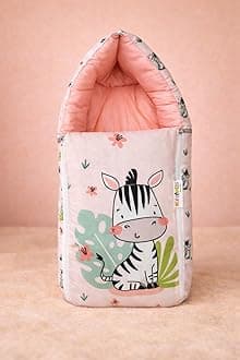 NEW COMERS® 3 in 1 Baby Bed, Sleeping Bag & Carry Nest, Cotton Baby Bedding for New Born & Infant, Travel Friendly Portable Bassinet, for Baby Carrying & co Sleeping, Unisex Baby Sleeping Bed-858