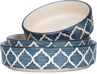 - Ceramic Bowls | Flat Deep Serving Bowl Set of 3 – 800ml, 600ml, 500ml |Moroccan Gray Finish | Ideal for Pasta, Salad, Snacks & More | Multipurpose Serving Bowl Ceramic Set