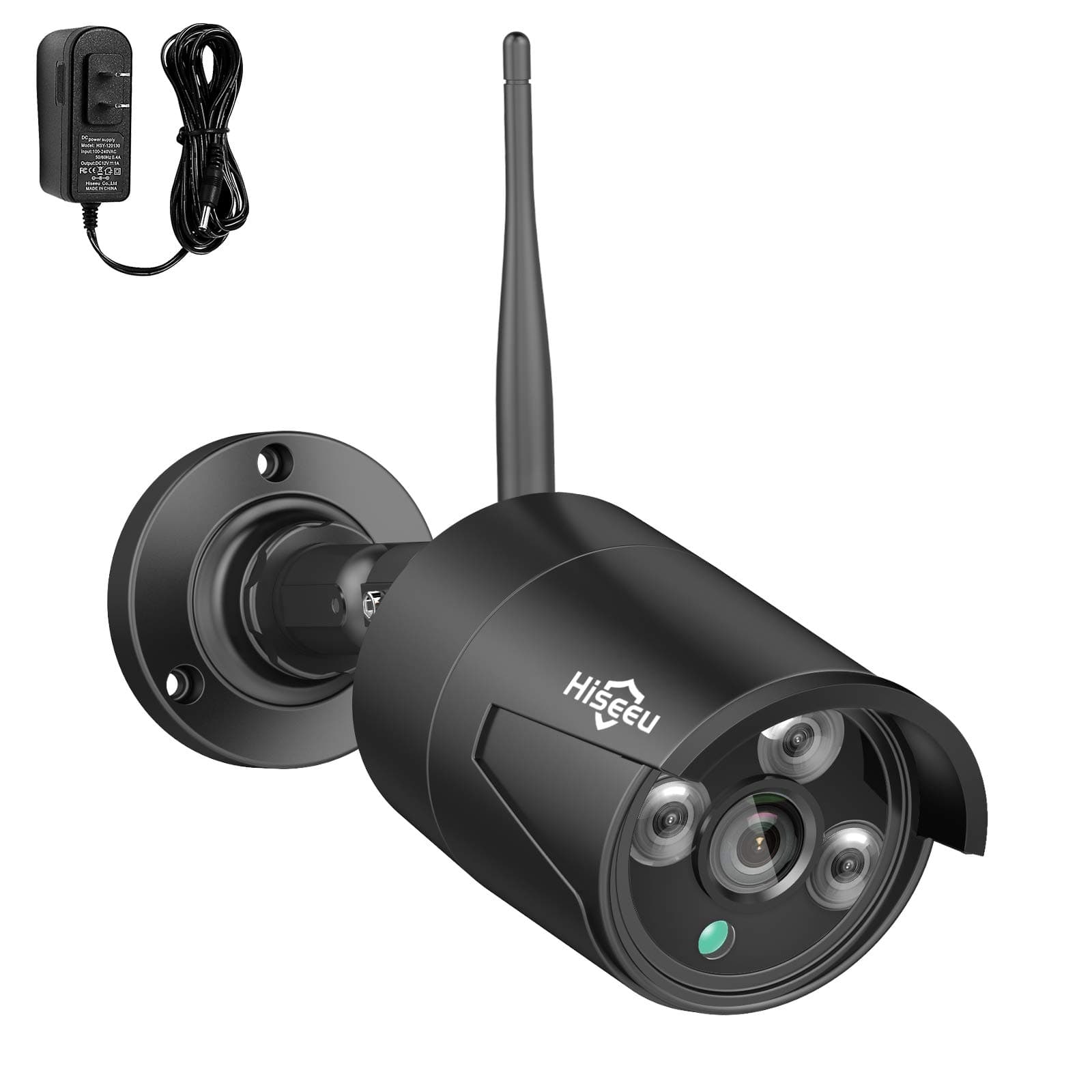 5MP Black Add on 5MP Security Camera, Waterproof Outdoor Indoor 3.6mm Lens IP Day & Night Vision with DC 12V Power Adapter Compatible 10CH WiFi System