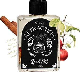 CIRCE Attraction Spell Oil - Enhance Magnetic Energy, Invite Positivity & Love - Add to Bath, Use in Rituals, Wear as Fragrance to Align w/Desires - Rose Petals, Cinnamon Chips & Grapeseed Oil- 1/2oz