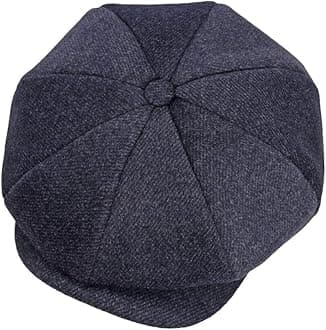 jerague Wool Newsboy Cap for Men Women - Classic Vintage Gatsby Lvy Cabbie Hat Flat Beret Cap Adjustable Size