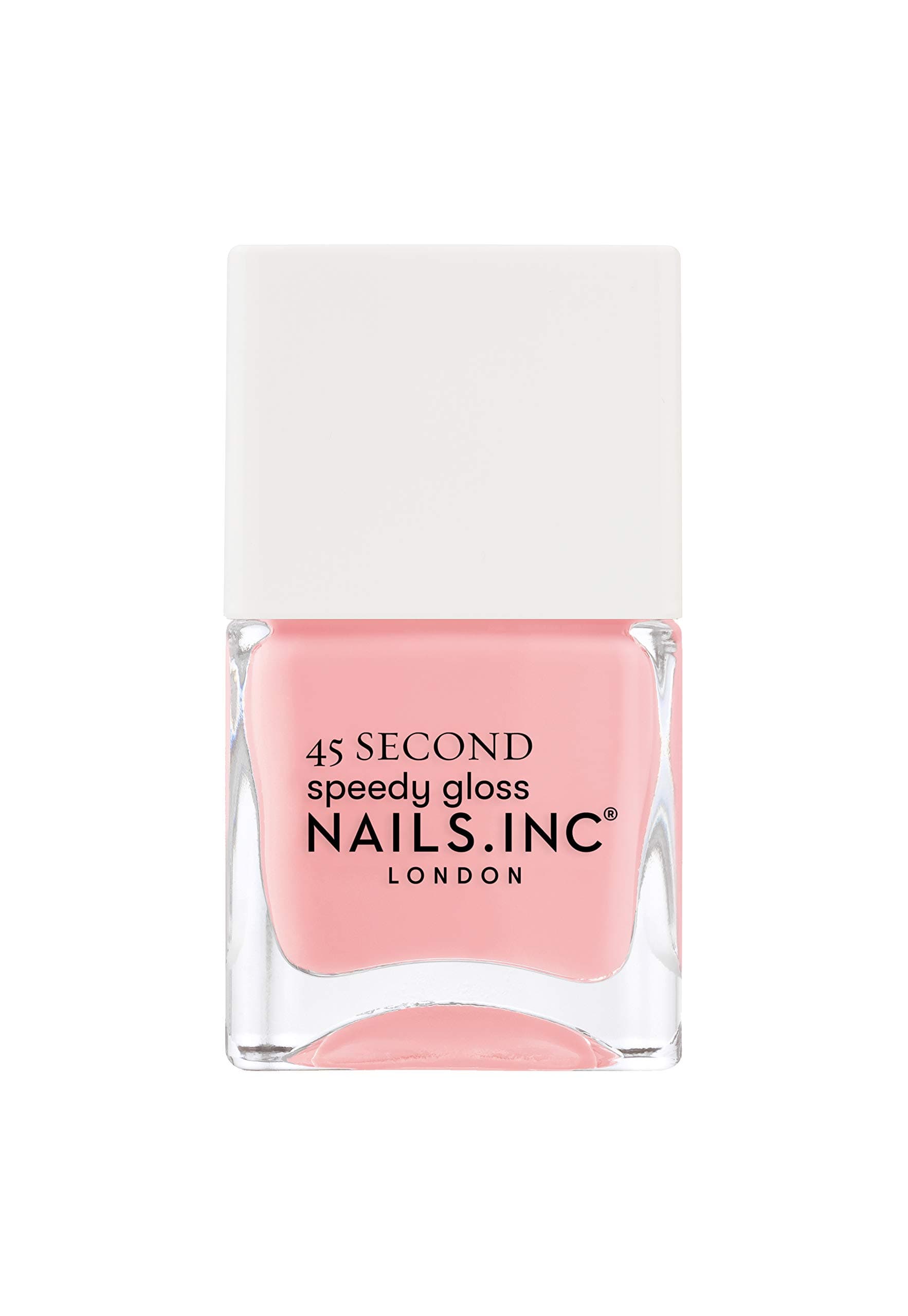 Nails Inc 45 Second Speedy Gloss, Knightsbridge Nights Out, Peach, No Chip, Long Lasting, Quick Dry, Air Dry, Professional Manicures & Pedicures, Fingernails & Toenails, Vegan Nail Polish, 14 ML