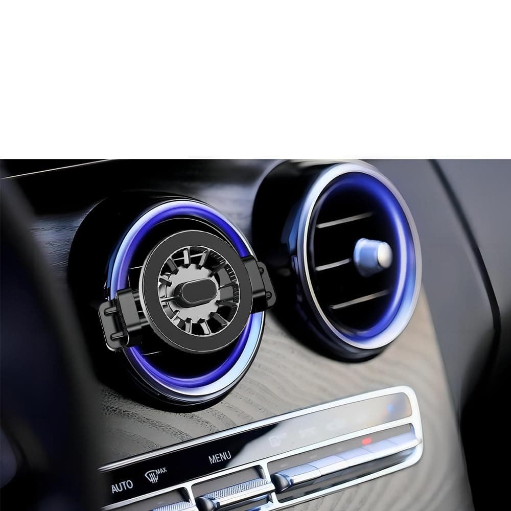 Car Phone Holder for MagSafe Compatible with iPhone 12-17 Series & Standard Cases, Round Vent Mount for Mercedes-Benz A/B/C/E/S-Class, Mini Cooper