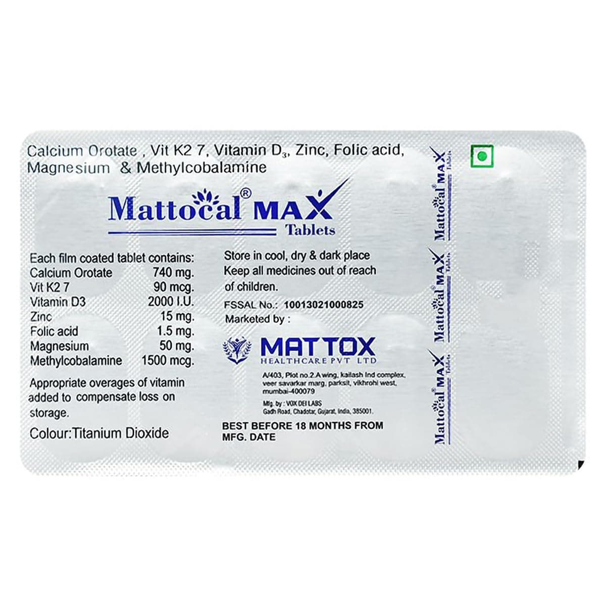 Mattocal Max - Strip of 10 Tablet