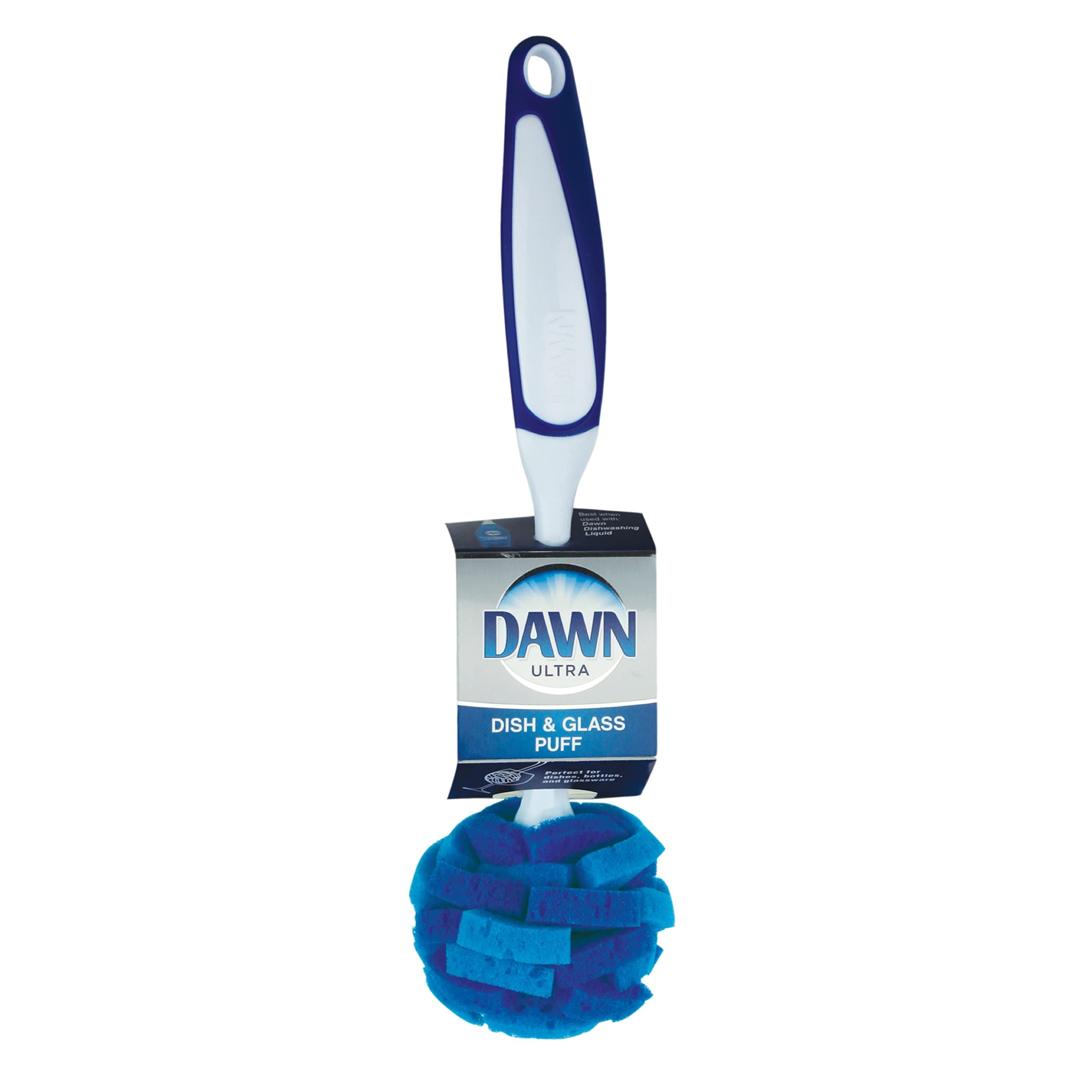Dawn Ultra, Glass And Dish, White, Puff Sponge