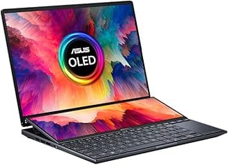 ASUS Laptop Zenbook Pro 14 Duo OLED UX8402VV 14.5" WQ+ 120Hz Dualscreen OLED Touch Laptop (Intel i9-13900H, NVIDIA GeForce RTX 4060 8GB Graphics, 32GB RAM, 2TB SSD, ScreenPad Plus, Windows 11)