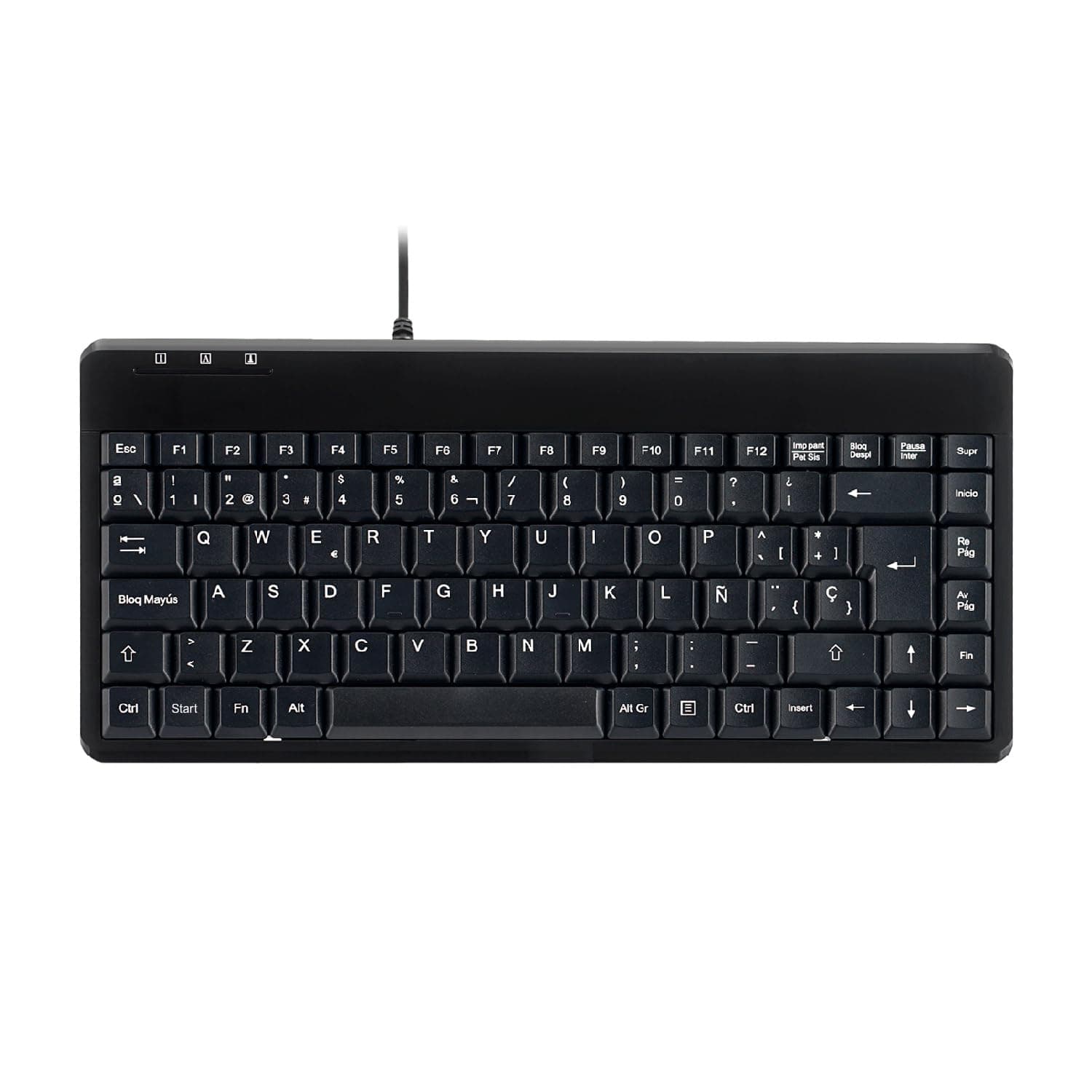 PERIBOARD-409P ES Mini Teclado con PS2 Cable - 314x146x20mm - - QWERTY Español
