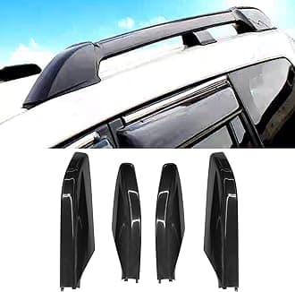 Compatible with 2003-2009 Toyota Land Cruiser Prado FJ120 Roof Rack Cover, for 2003-2009 Toyota Lexus GX470 J120 Cargo Luggage Rack Rail End Cover Shell 4 Pcs (Gloss Black)