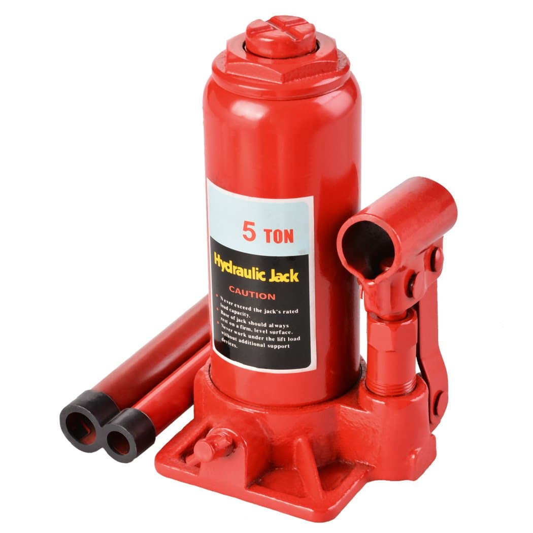 Teamyy Portable Vertical 5 Ton Heavy Duty Hydraulic Bottle Jack Auto Repair Tools