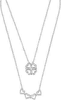 925 Silver Pendant for Women and Girls with Silver Chain | Stylish Silver Necklace with AAA Cubic Zirconia stones