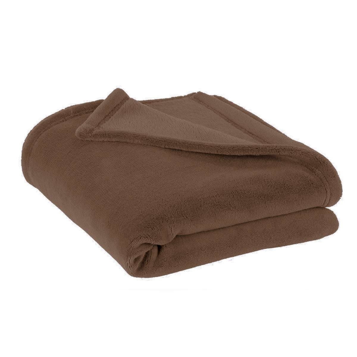 Tradition des Vosges Polyester Blanket, chocolate, 140x200