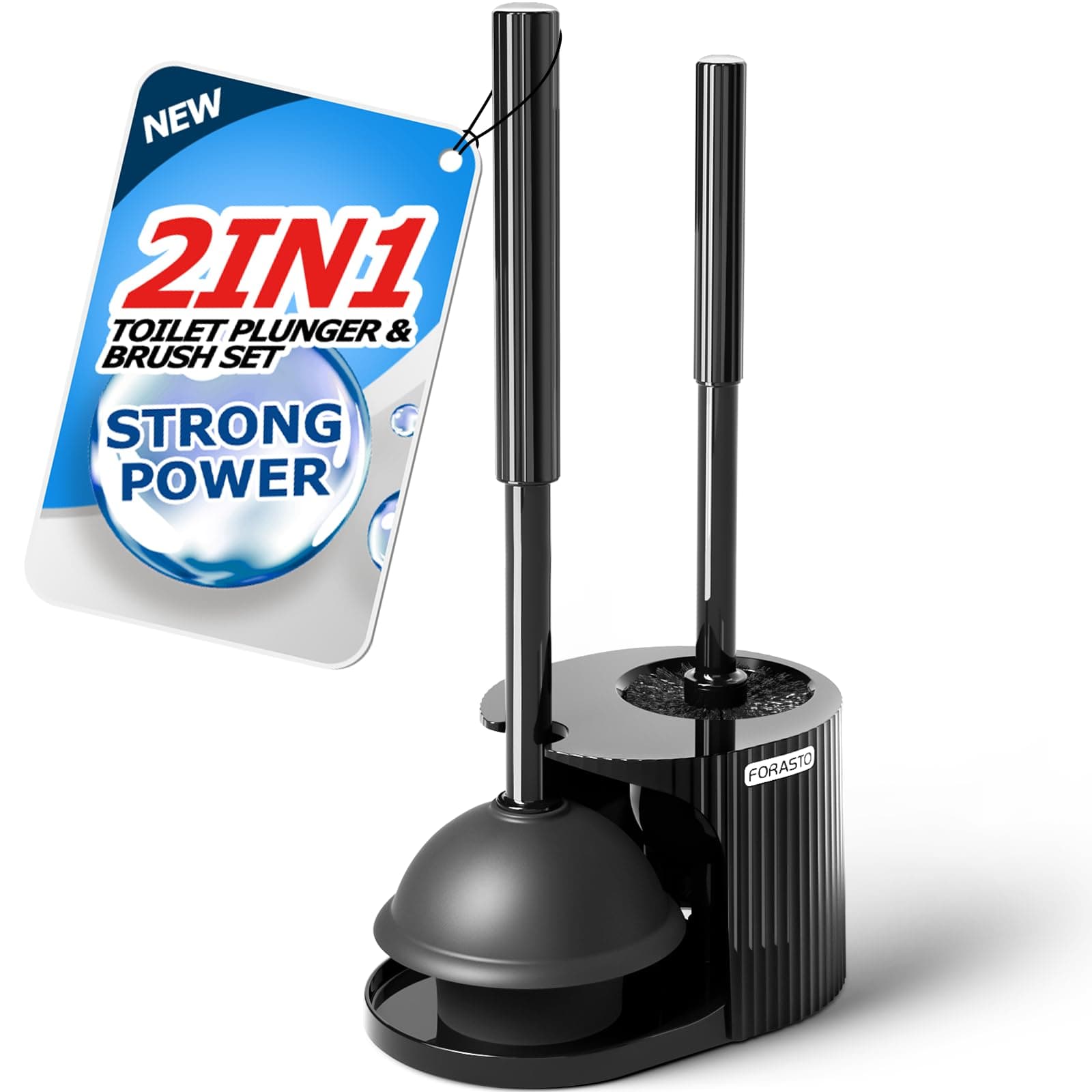 2 in 1 Toilet Plunger and Brush Set，Extended Handle Plunger，Toilet Bowl Brush Plunger Set, Bathroom Cleaning Tools ，Toilet Brush Plunger Combo，Cleaning Brush，Bathroom Cleaning Supplies