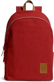 DailyObjects Pedal Everyday Stylish Laptop Backpack Compatible with upto 14 inch Laptop | Unisex Travel Backpack | Made of Durable Canvas Material | Zippered Compartments with Pockets (Color - Red),