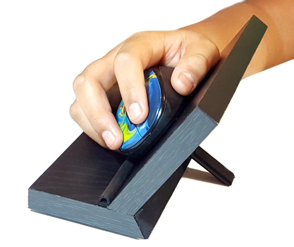 Vertical Mouse Pad Maus DeckTM Ergonomic Vertical Mouse Holder for Carpal Tunnel Syndrome/Tennis Elbow/Arthritis - for Both Left or Right Hand, Doctor Recommended (Maus Ski)