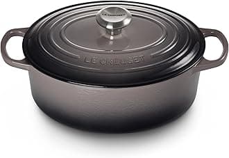 Signature Enamelled Cast Iron Casserole Dish with Lid - Oval, 29 cm, 4.7 Litres, Flint, 21178294442430