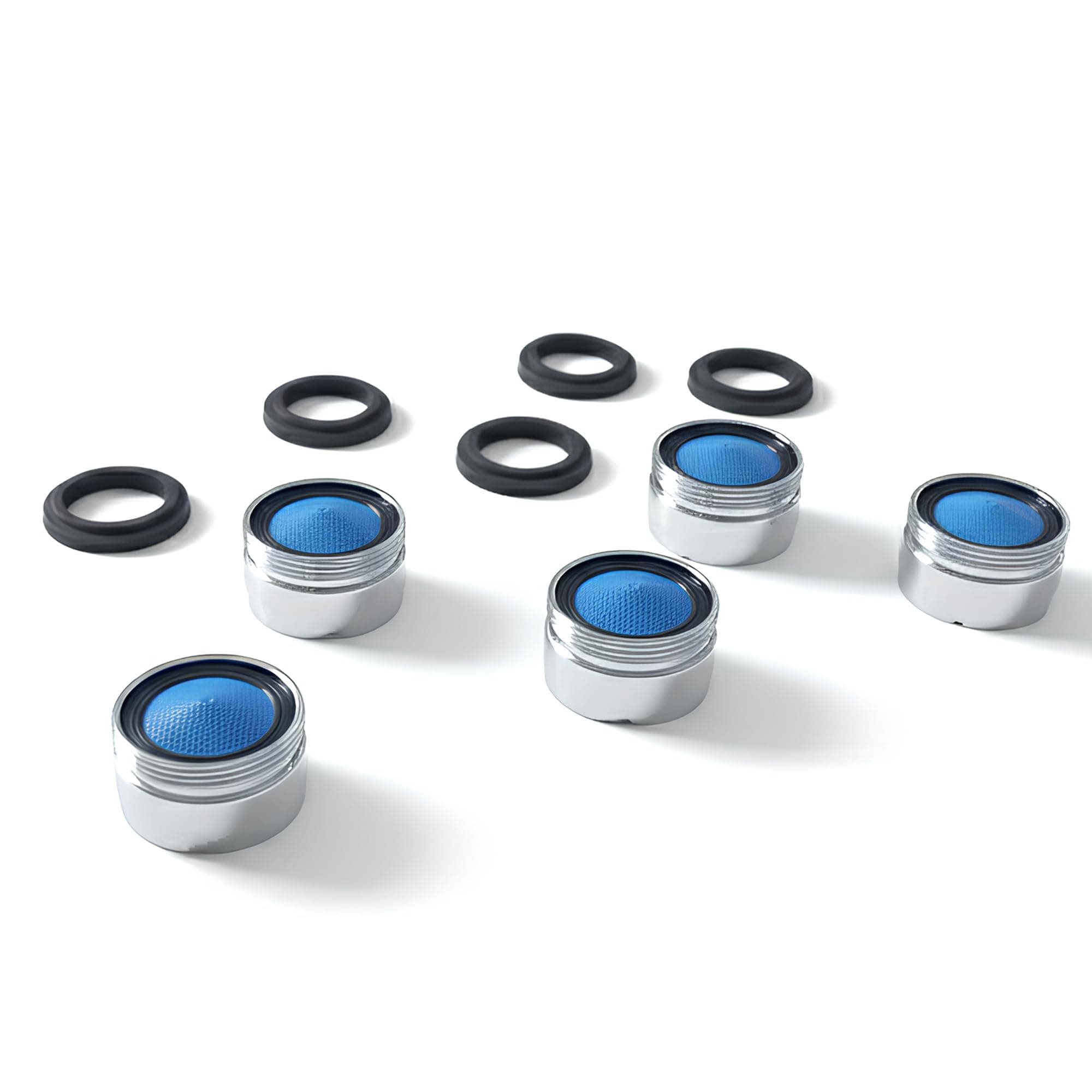 Energy Saving Male Brass Shell Tap With Aerator, Kitchen Water Saving Tap Filter Nozzle, Tap Aerator Foam Flow With 24mm Male Brass Cups, 24 mm, Pack of 5 Pieces